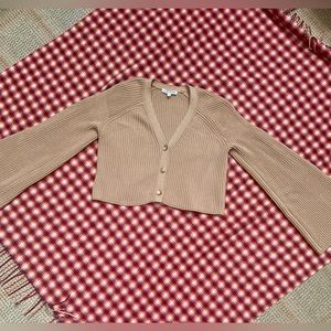 Elizabeth and James Ribbed Cardigan w/Wide Bell Sleeves. 😍